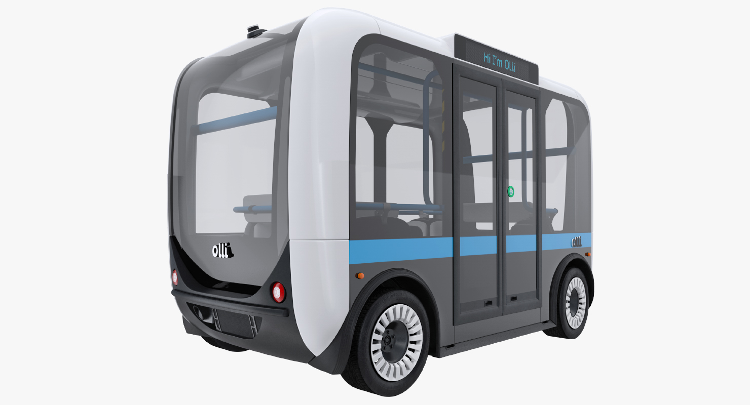 3D model Olli Self Driving Electric Bus