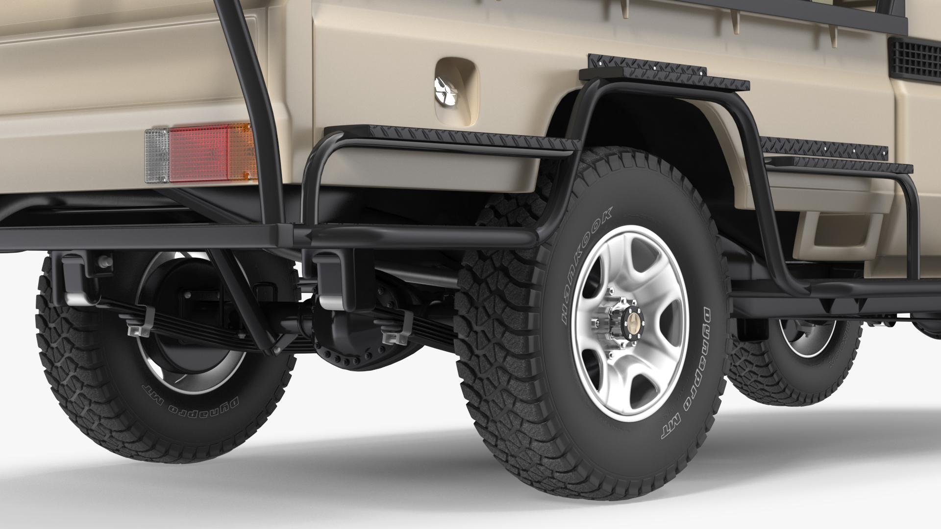 Toyota Land Cruiser Safari Open Sided Beige Clean 3D model