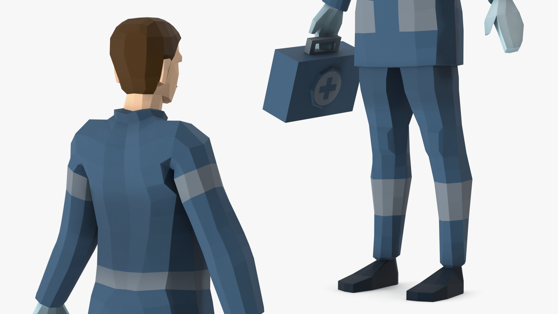 Paramedic Low Poly Rigged for Cinema 4D 3D model