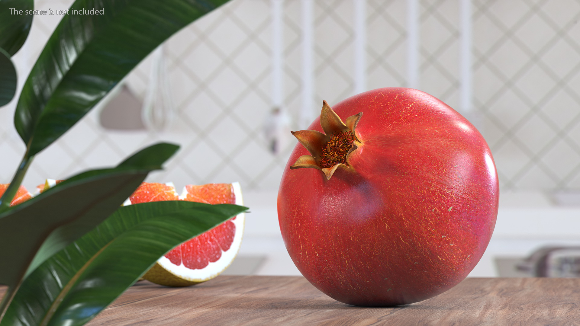 3D Fresh Pomegranate Fruit model