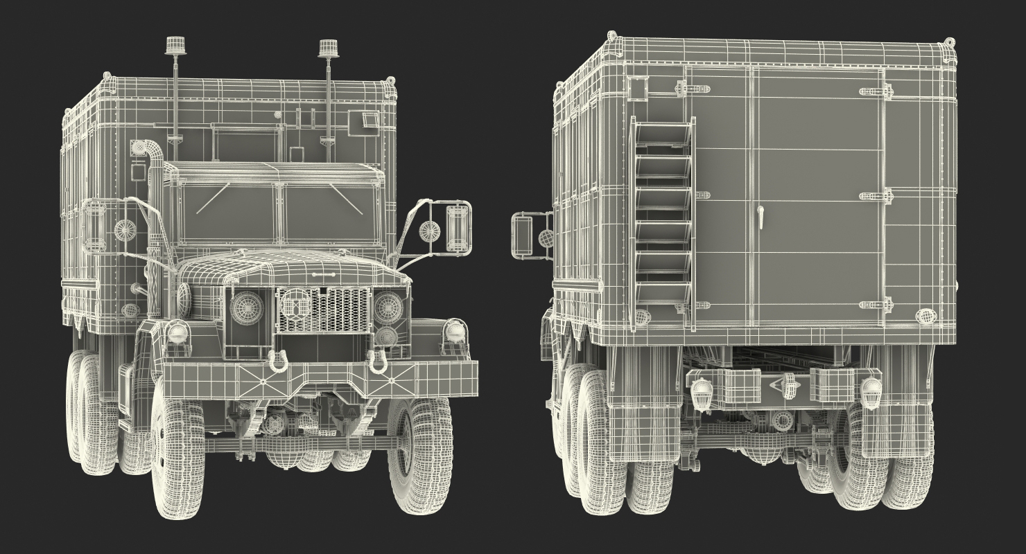 3D model M109 Shop Van Rigged