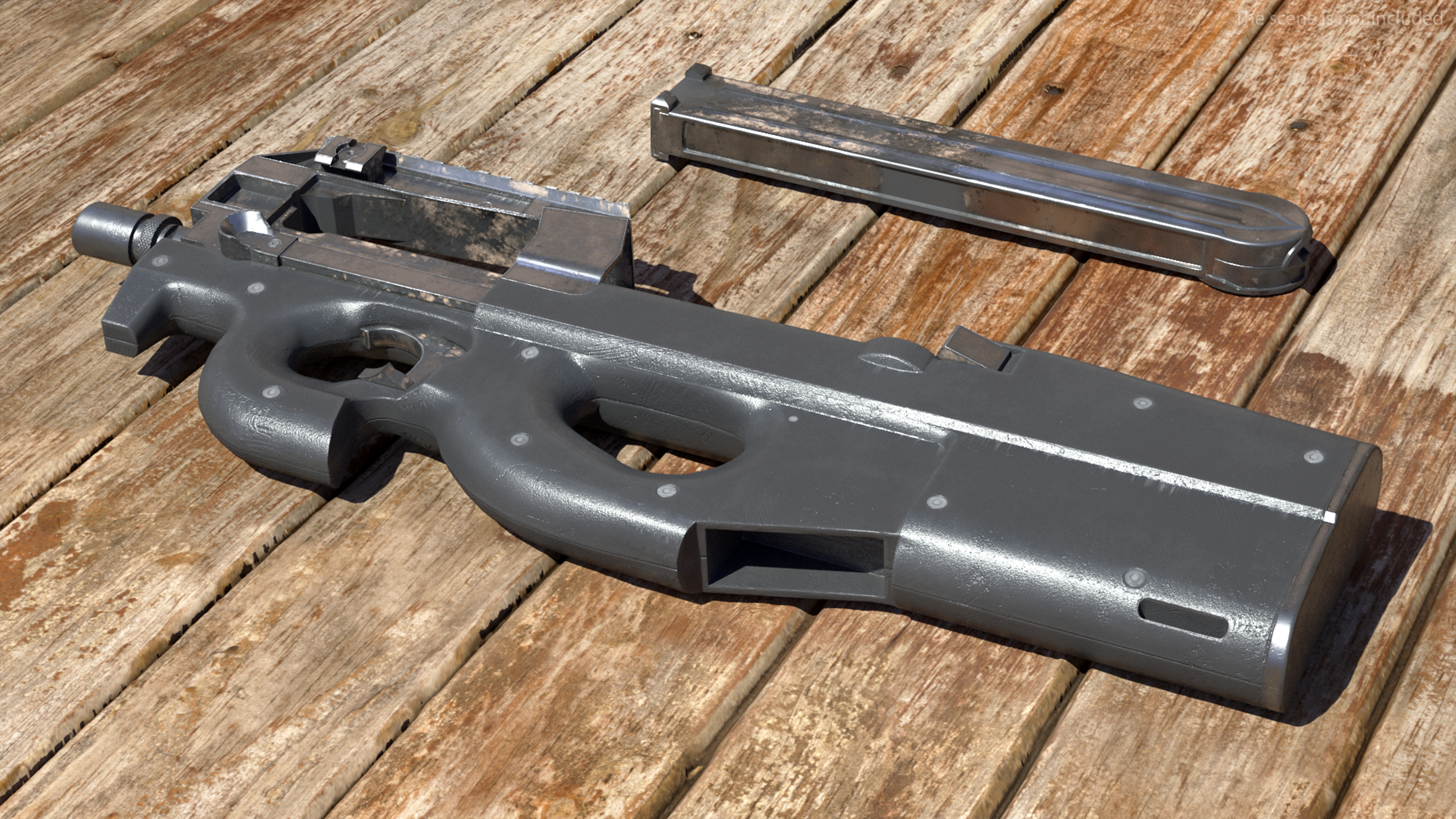 3D Submachine Gun Game Weapon