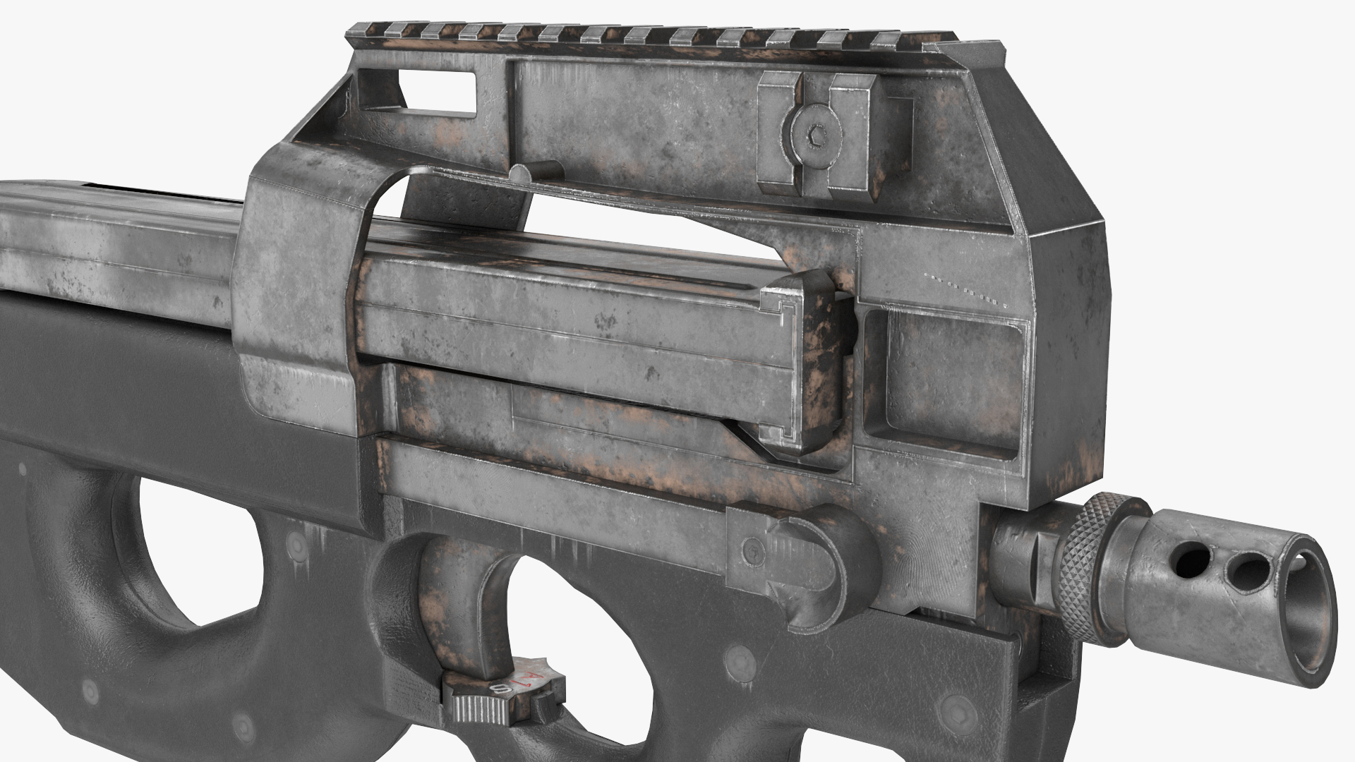 3D Submachine Gun Game Weapon