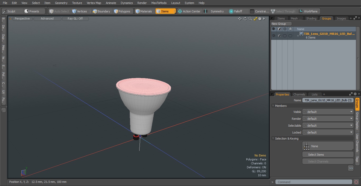 TIR Lens GU10 MR16 LED Bulb 3D