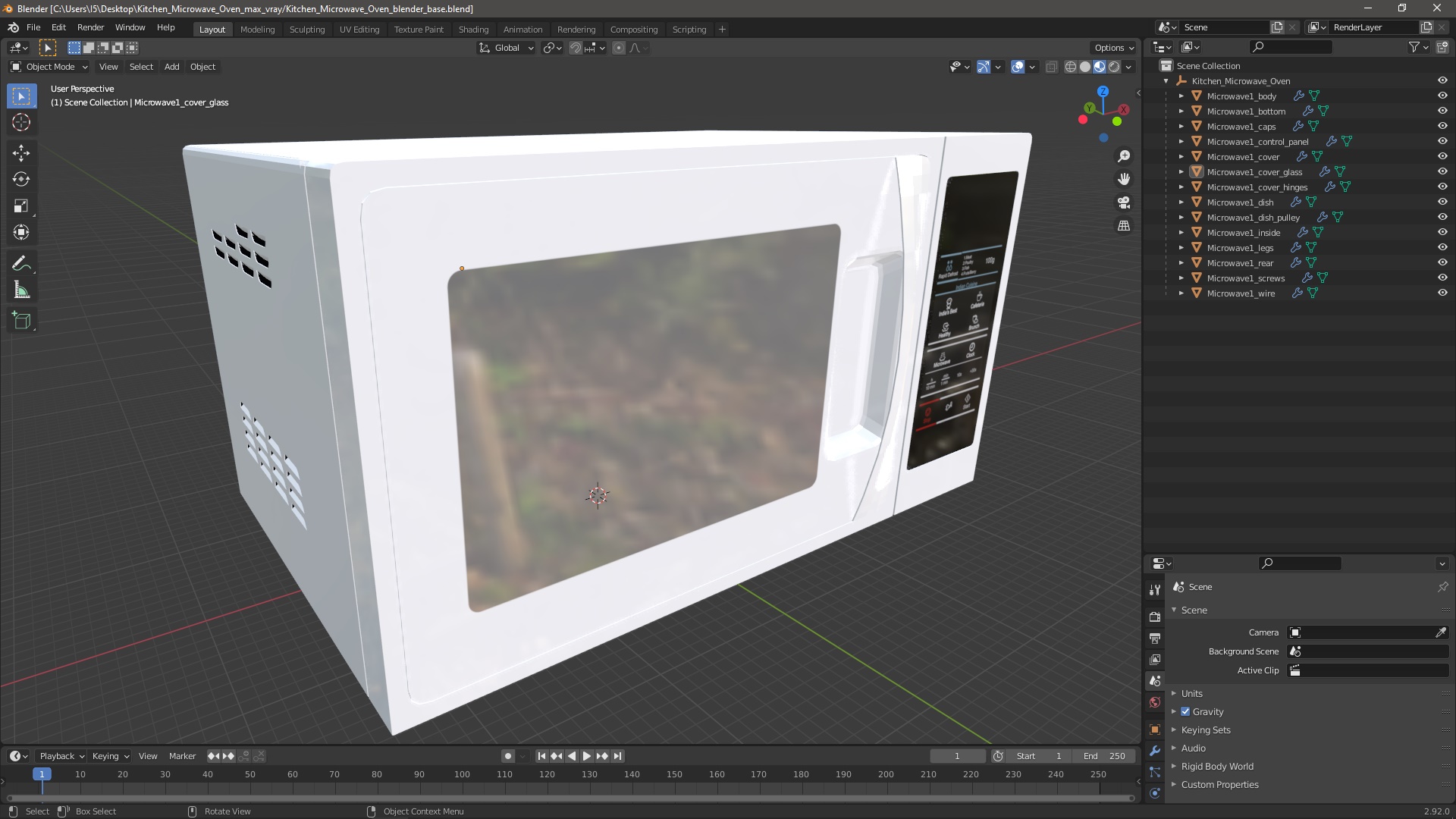 Kitchen Microwave Oven 3D