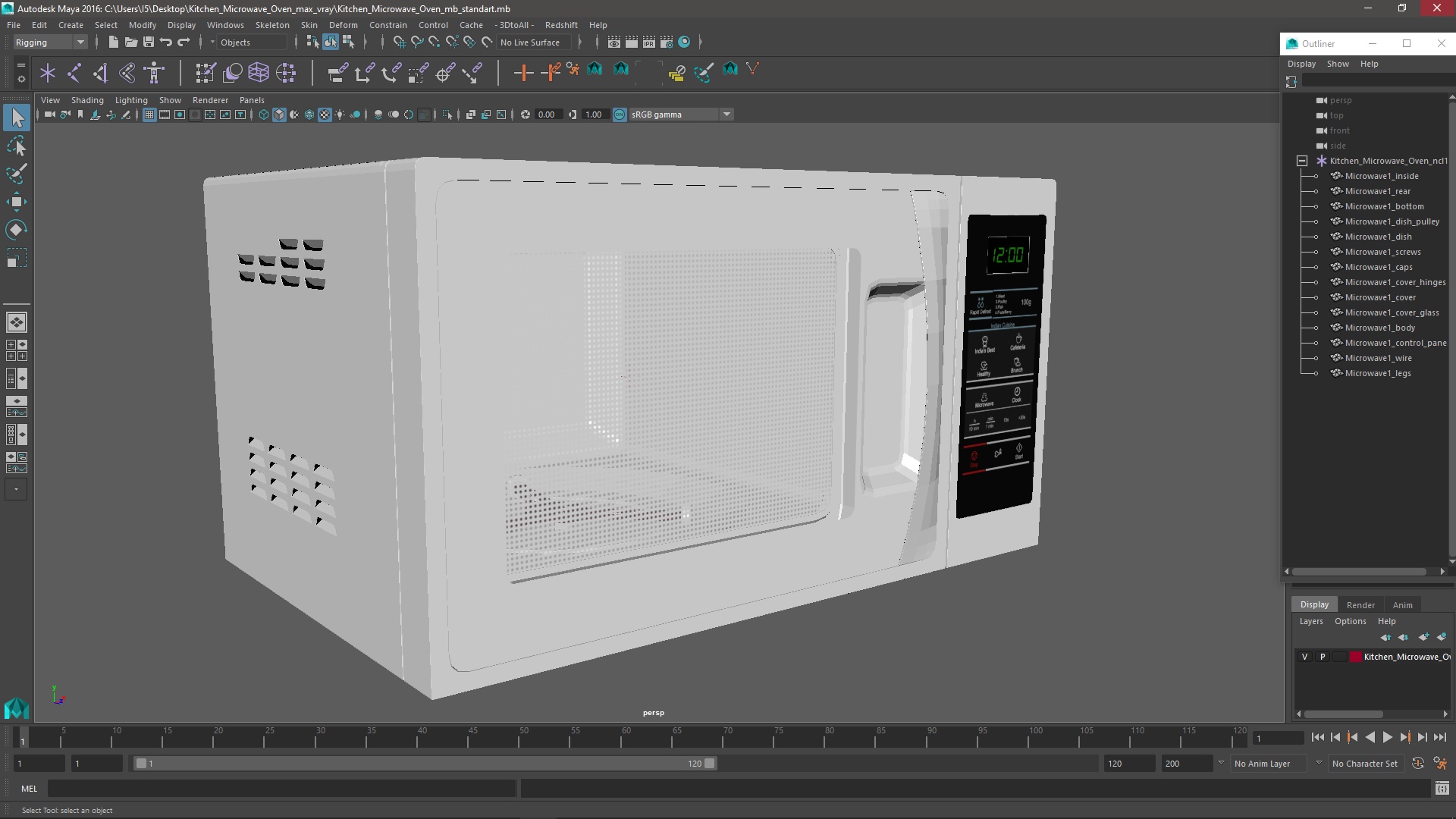 Kitchen Microwave Oven 3D