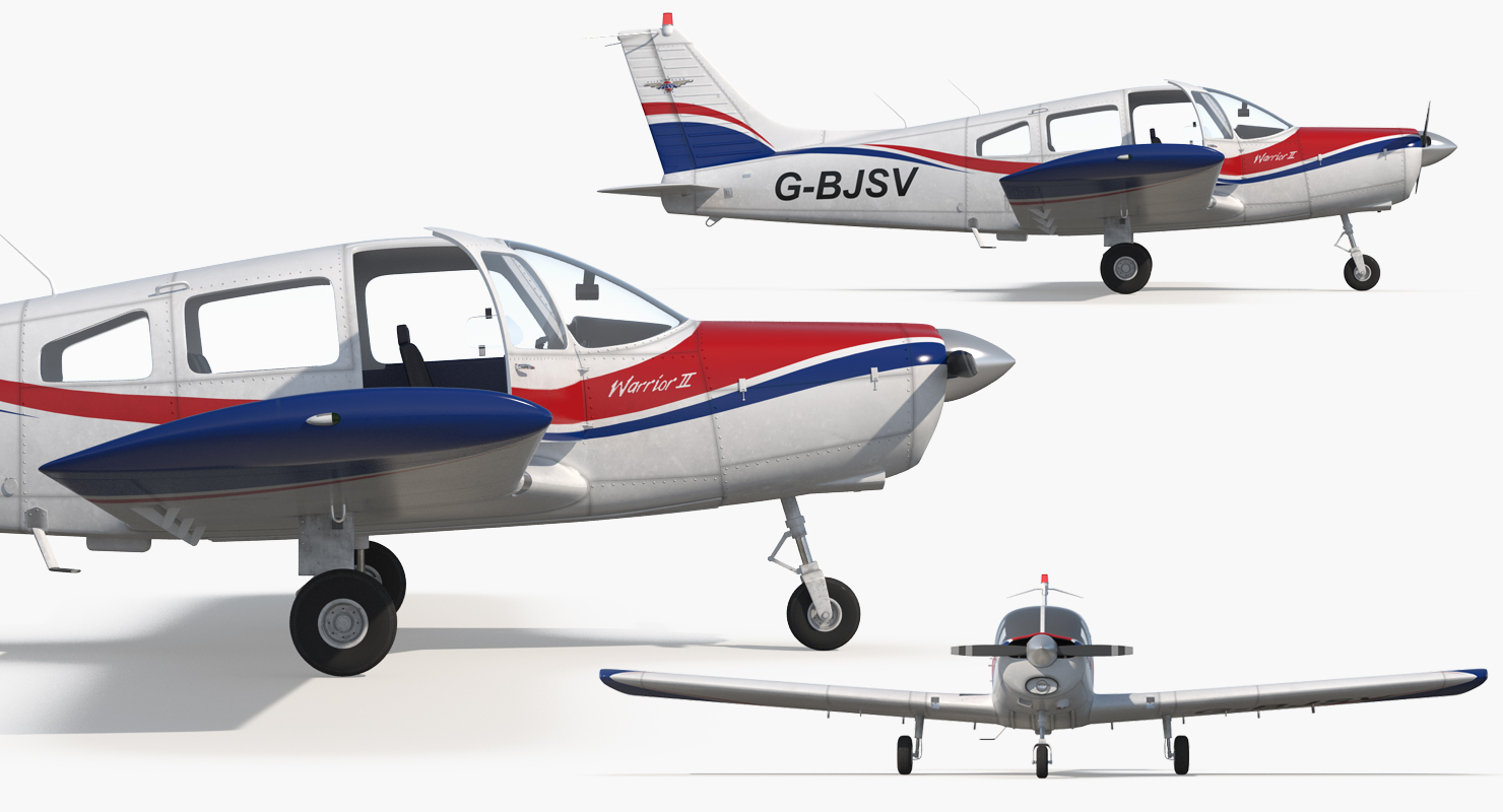 3D Piper PA28 161 Cherokee model