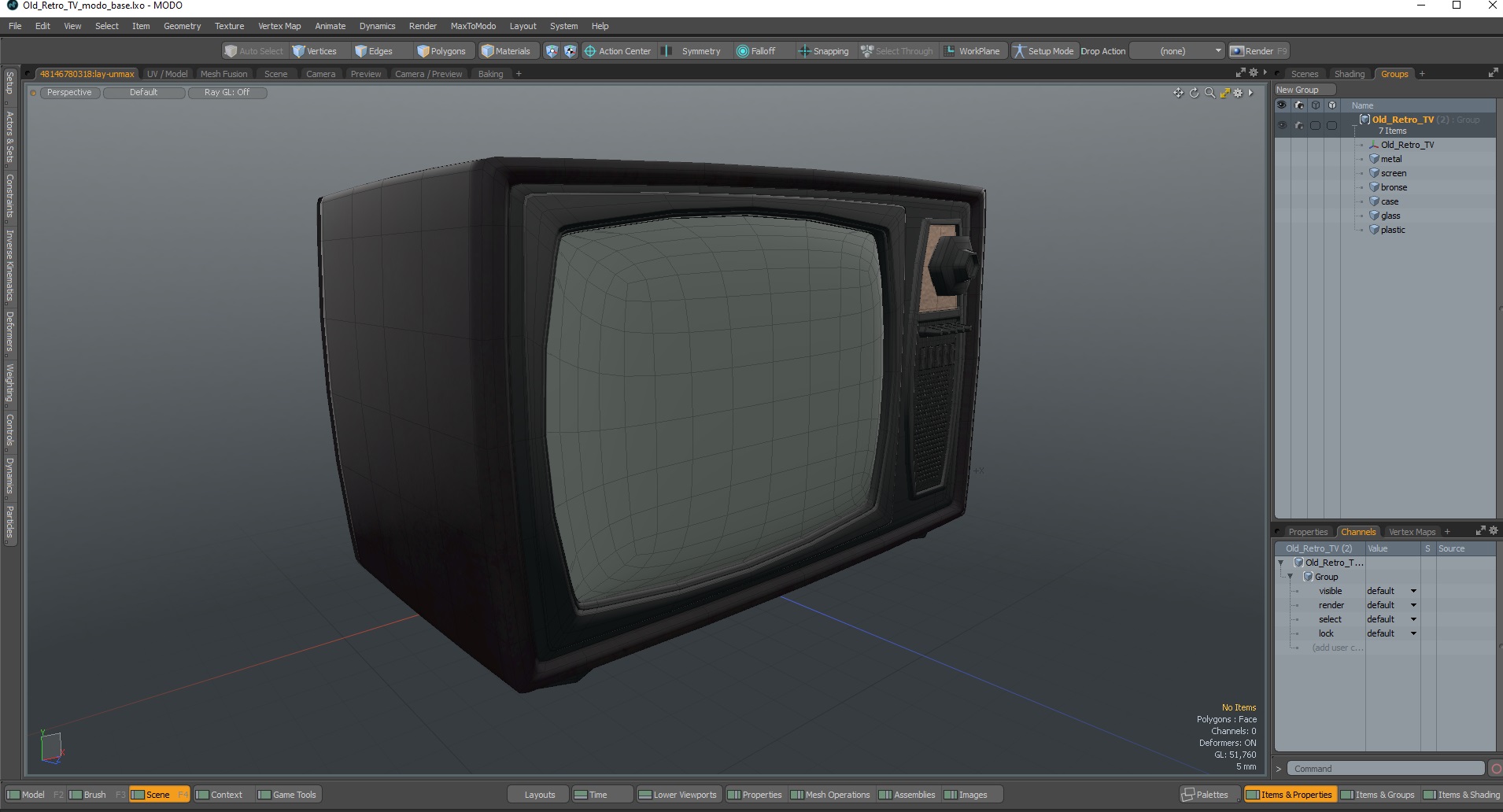 Old Retro TV 3D