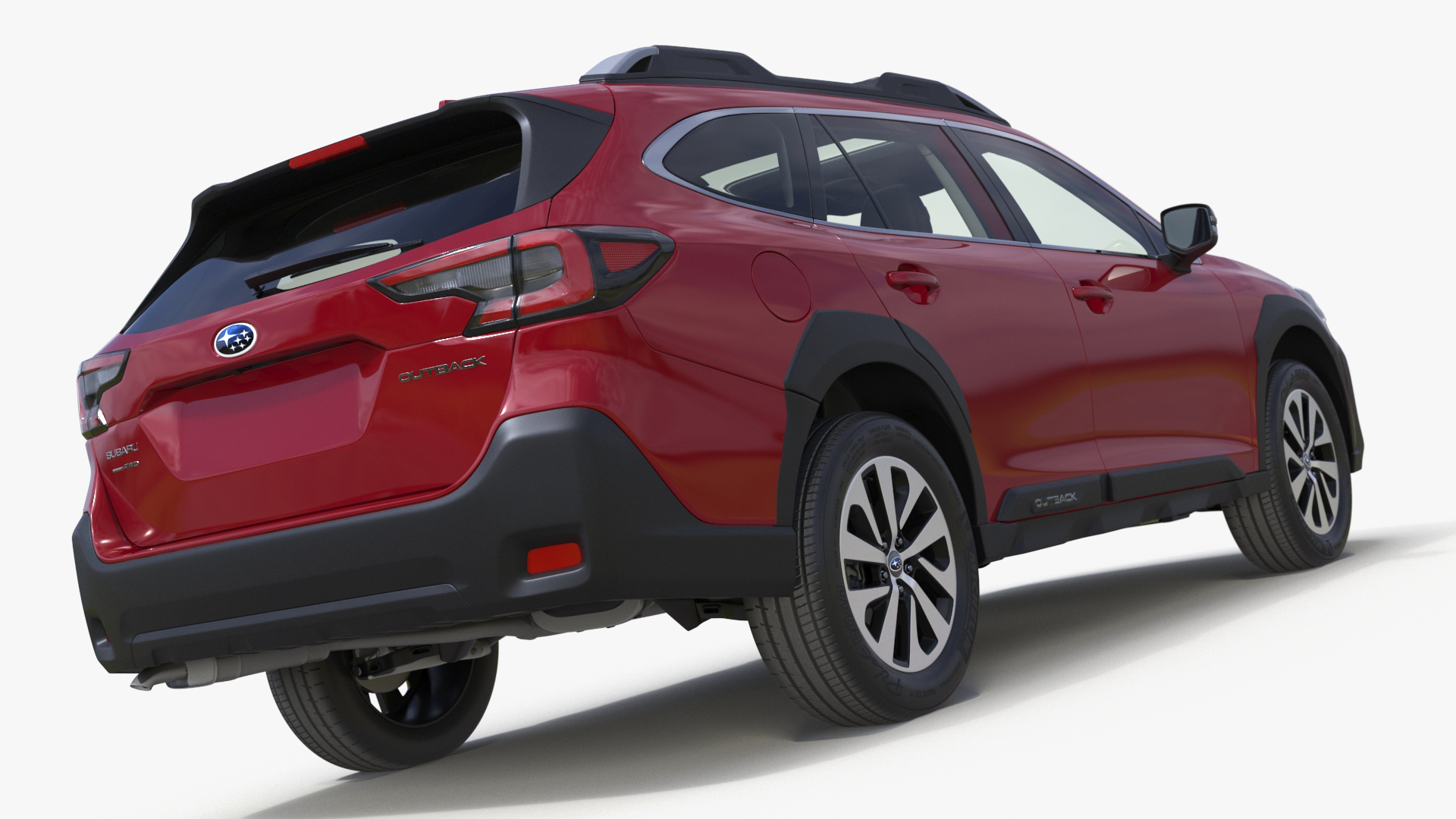 Subaru Outback 2025 Crimson Red Simplified 3D