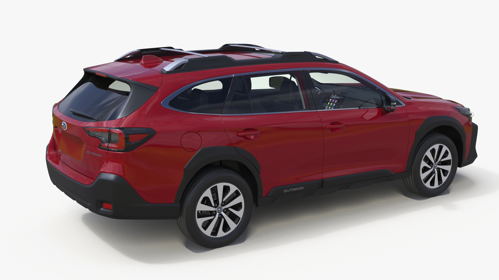 Subaru Outback 2025 Crimson Red Simplified 3D