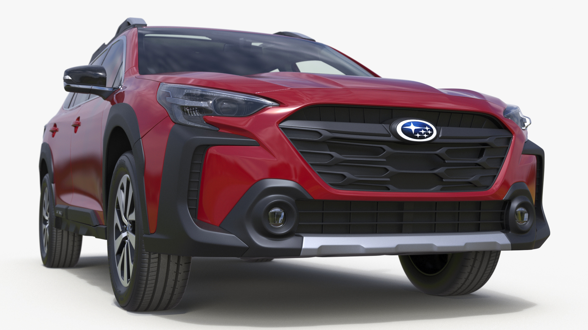 Subaru Outback 2025 Crimson Red Simplified 3D