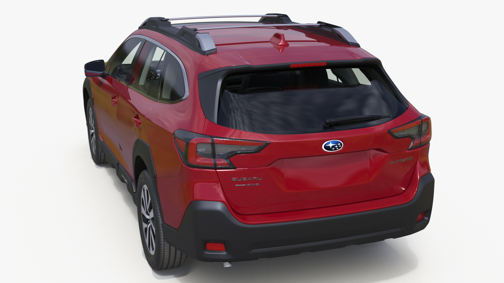 Subaru Outback 2025 Crimson Red Simplified 3D