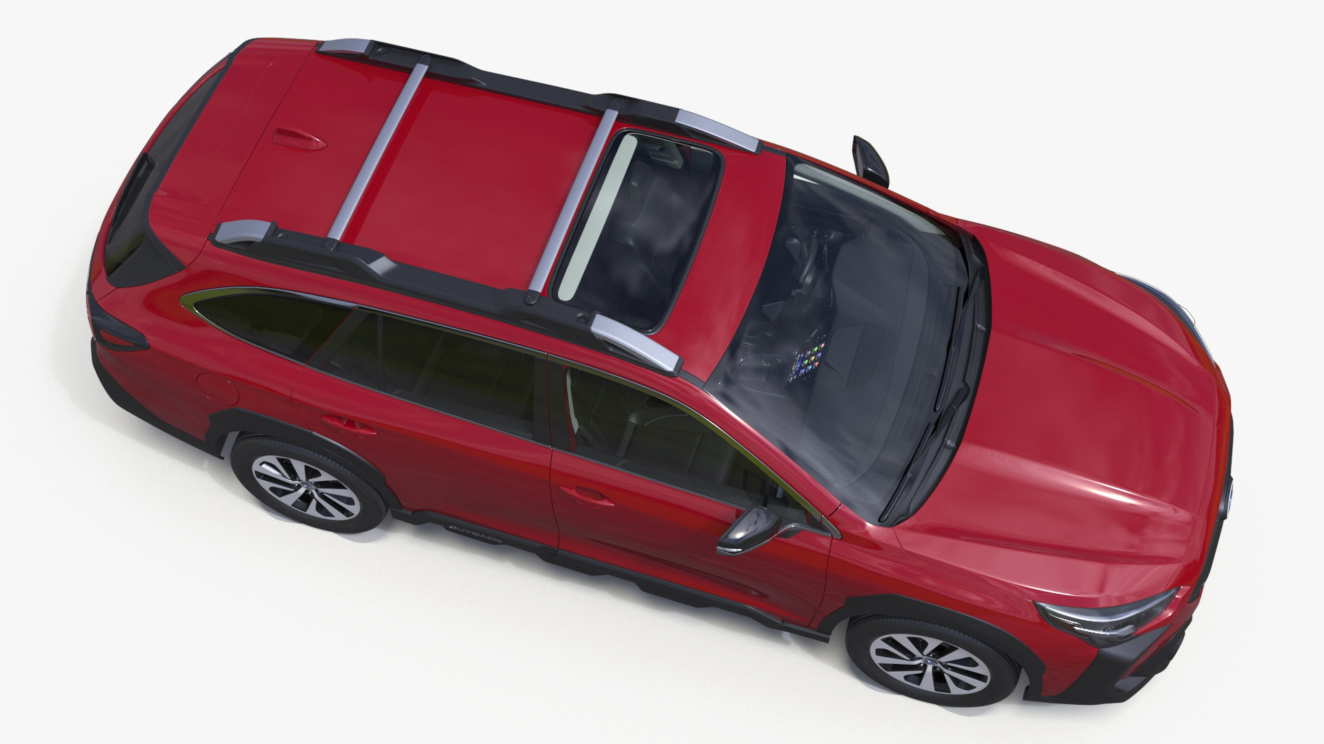 Subaru Outback 2025 Crimson Red Simplified 3D