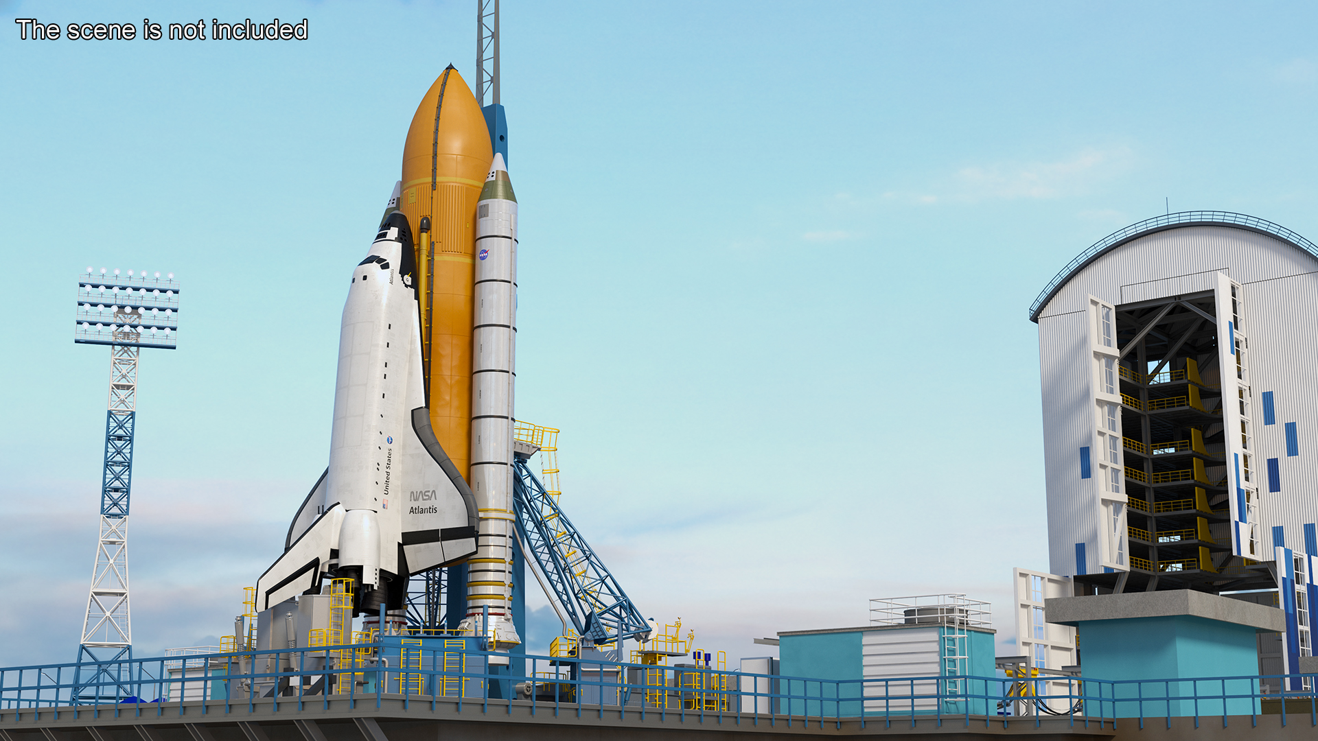 3D Space Shuttle with External Tank and Solid Rocket Boosters model