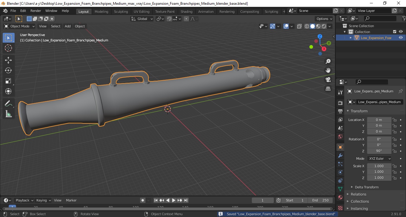 Low Expansion Foam Branchpipes Medium 3D