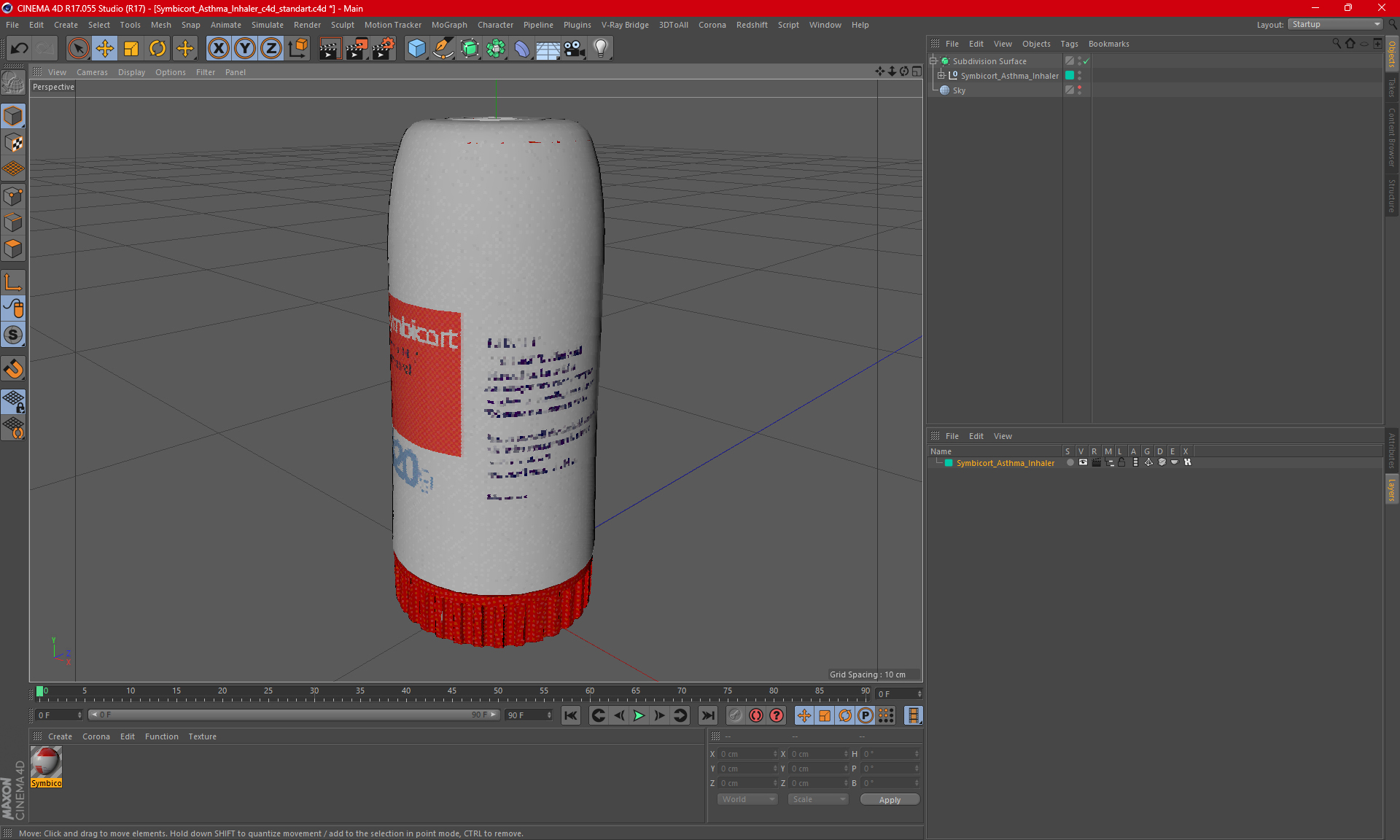 Symbicort Asthma Inhaler 3D model