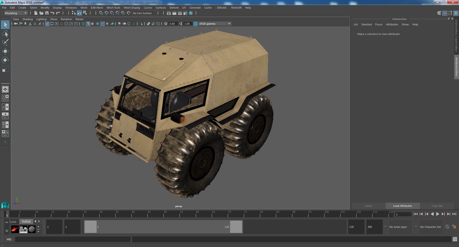 3D model Amphibious Sherp ATV Dirt