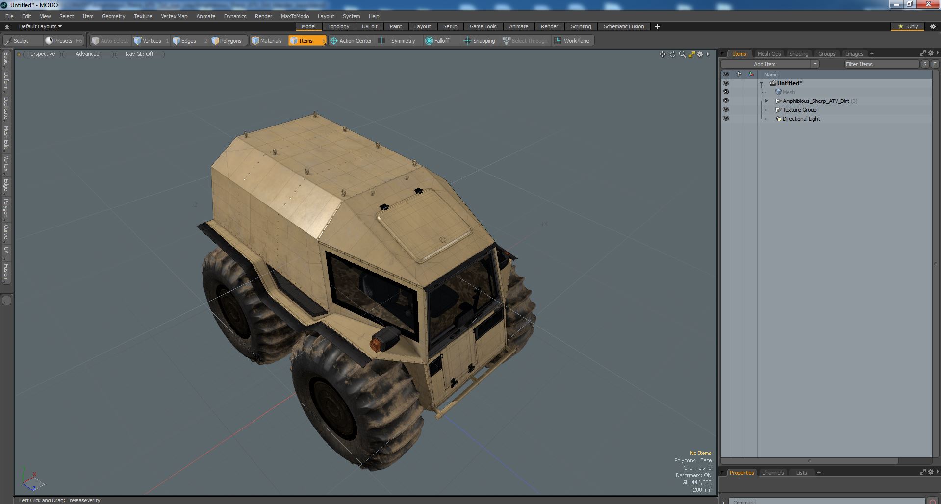 3D model Amphibious Sherp ATV Dirt