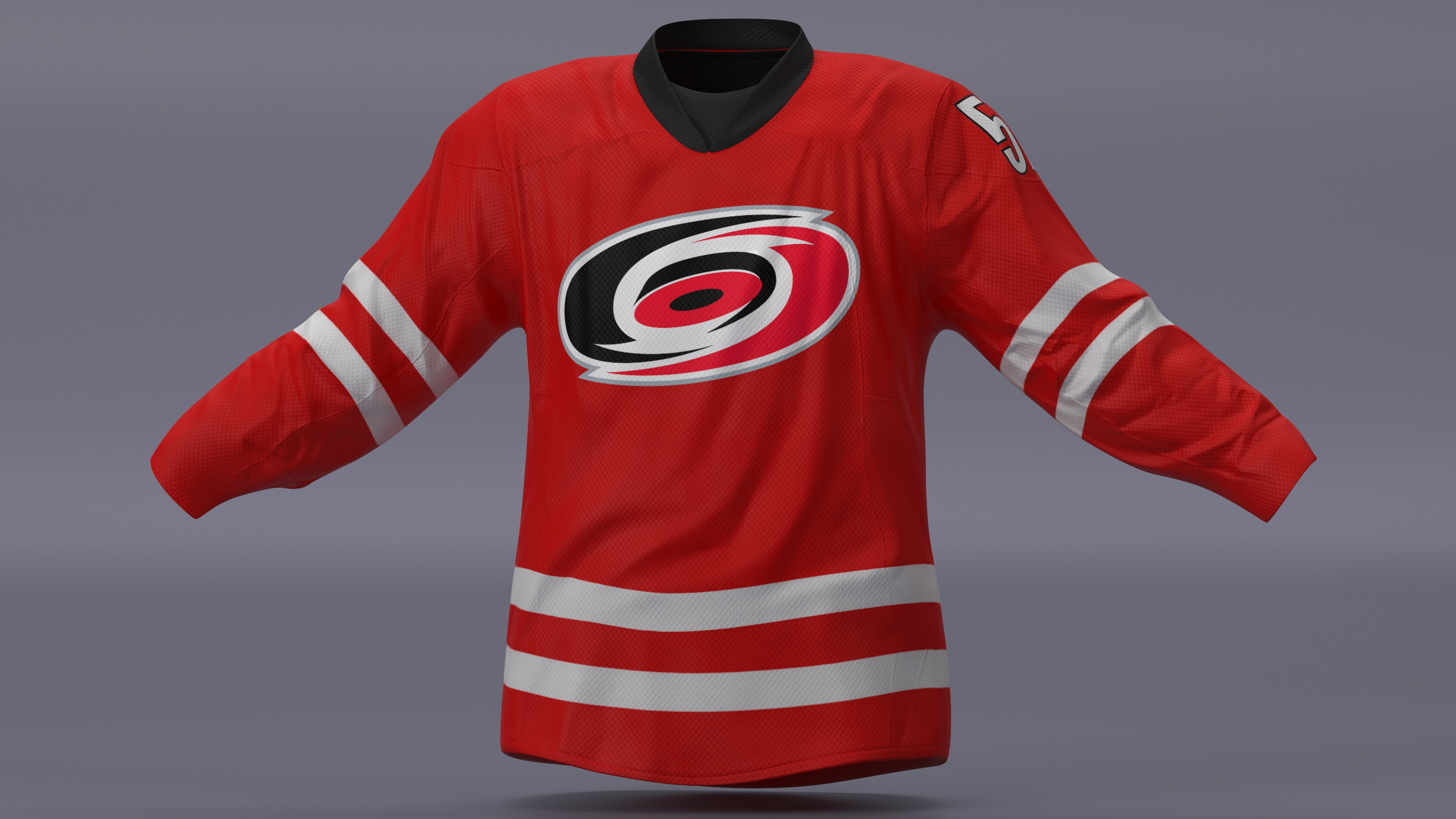 3D Hockey Jersey Carolina Hurricanes model