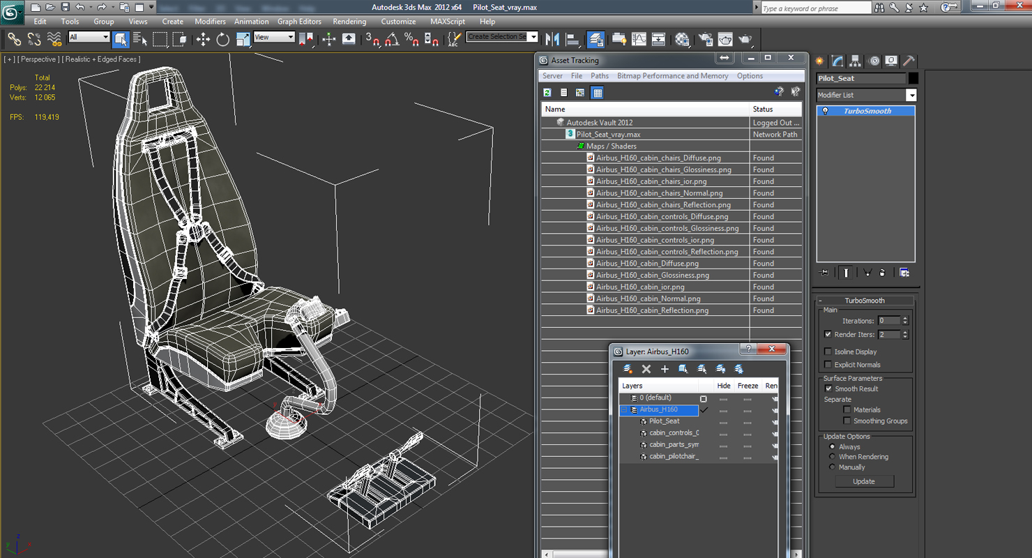 3D model Pilot Seat