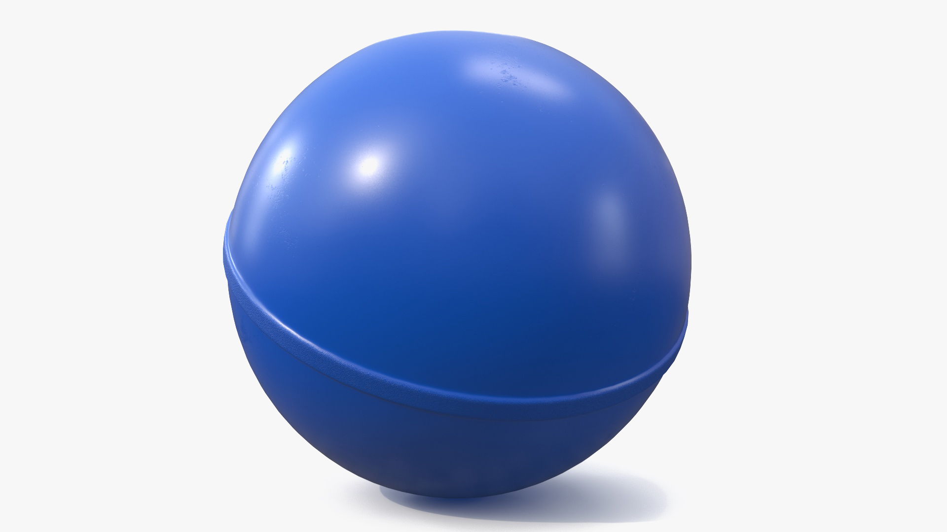 3D Rubber Bouncy Ball Blue model