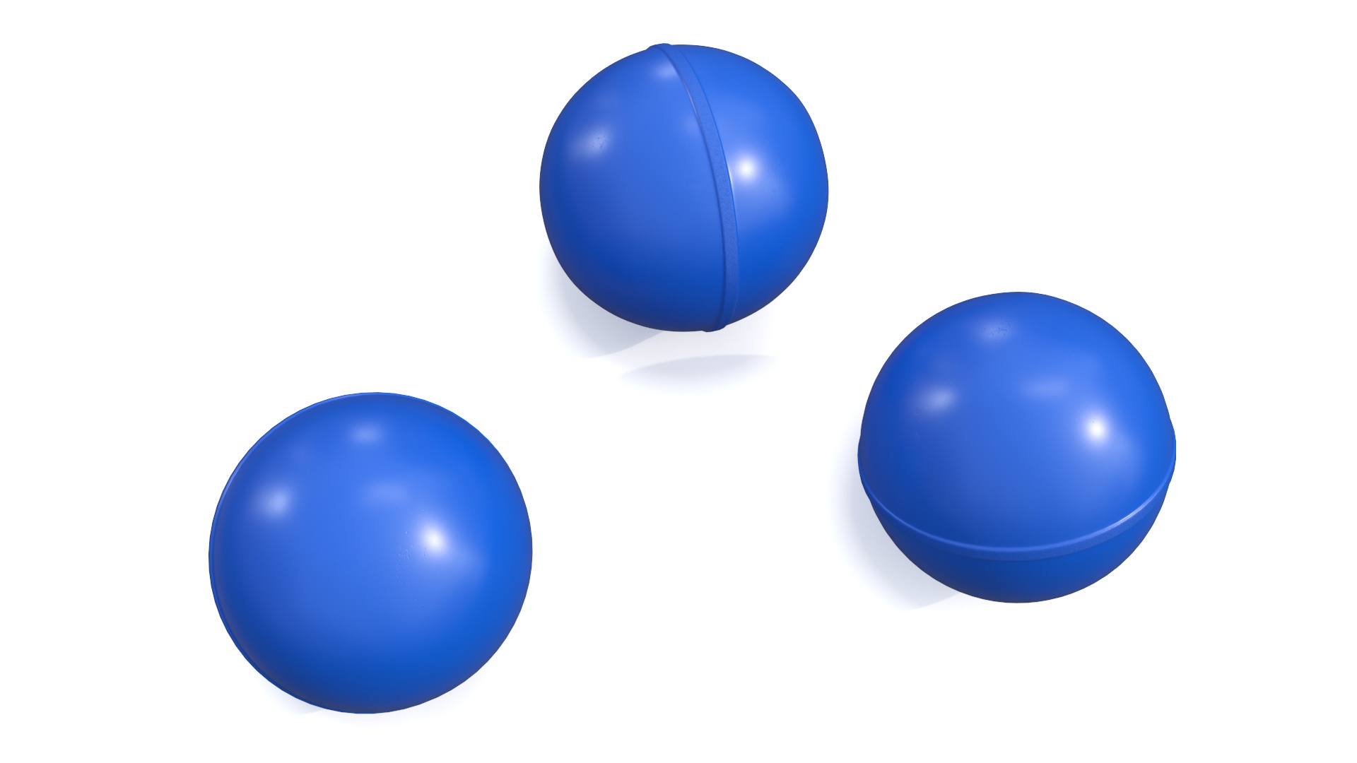 3D Rubber Bouncy Ball Blue model