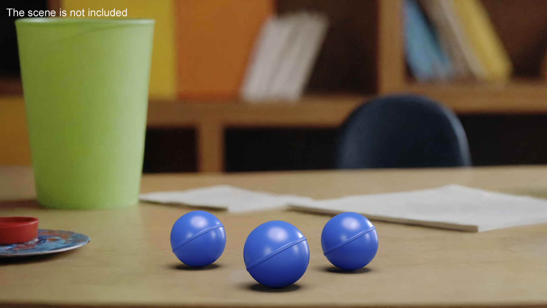 3D Rubber Bouncy Ball Blue model