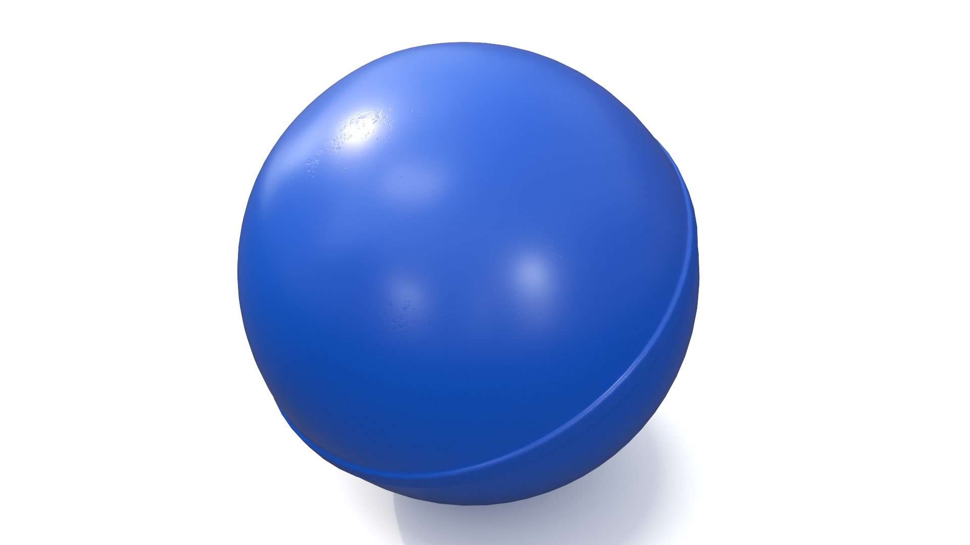 3D Rubber Bouncy Ball Blue model