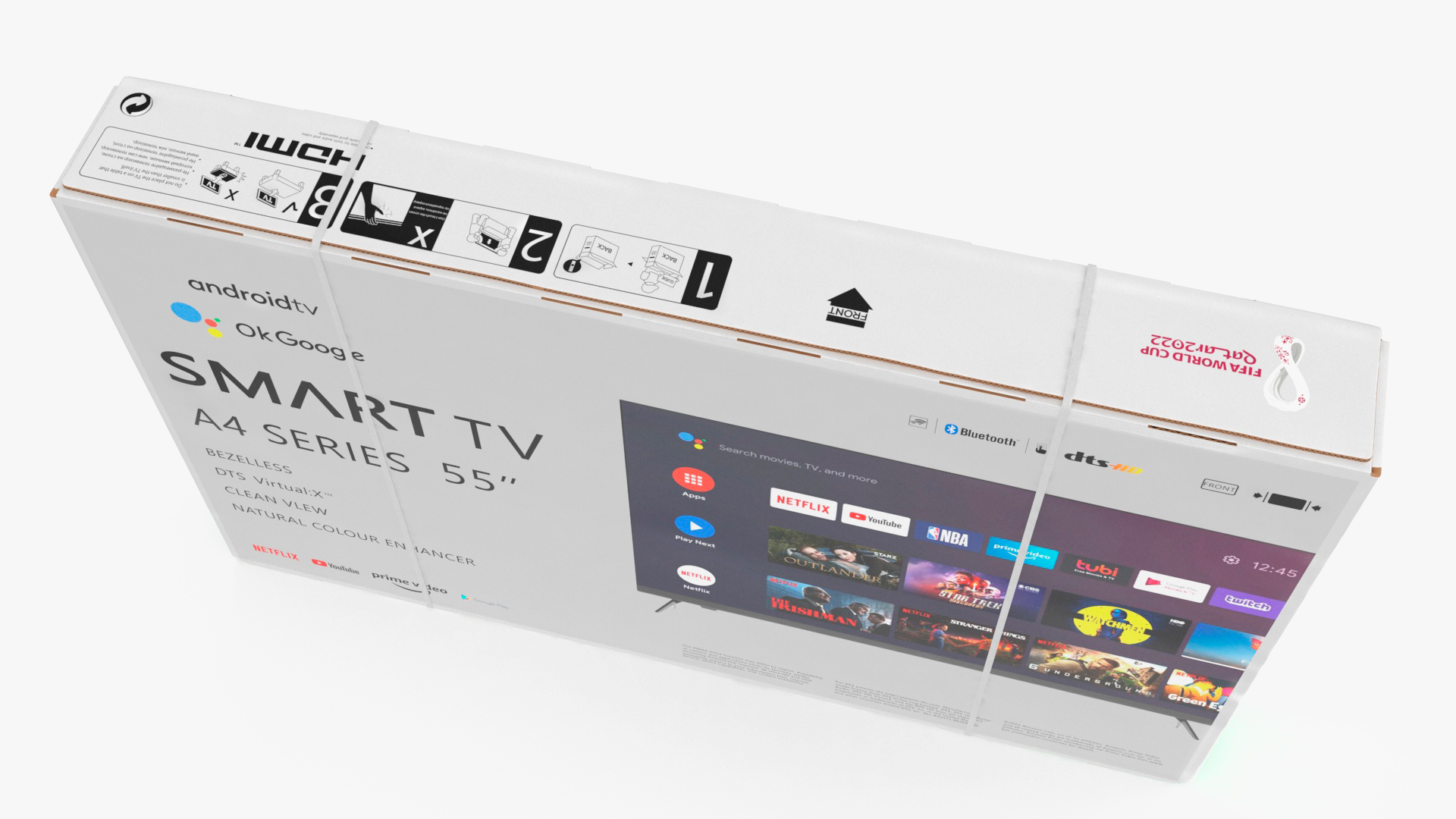 3D 55 Inch TV Cardboard Shipping Box model