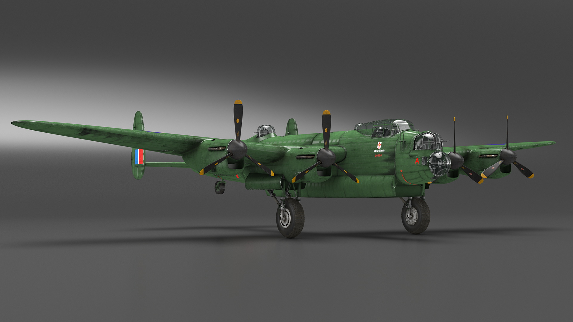 3D model Avro Lancaster Four Engined Heavy Bomber