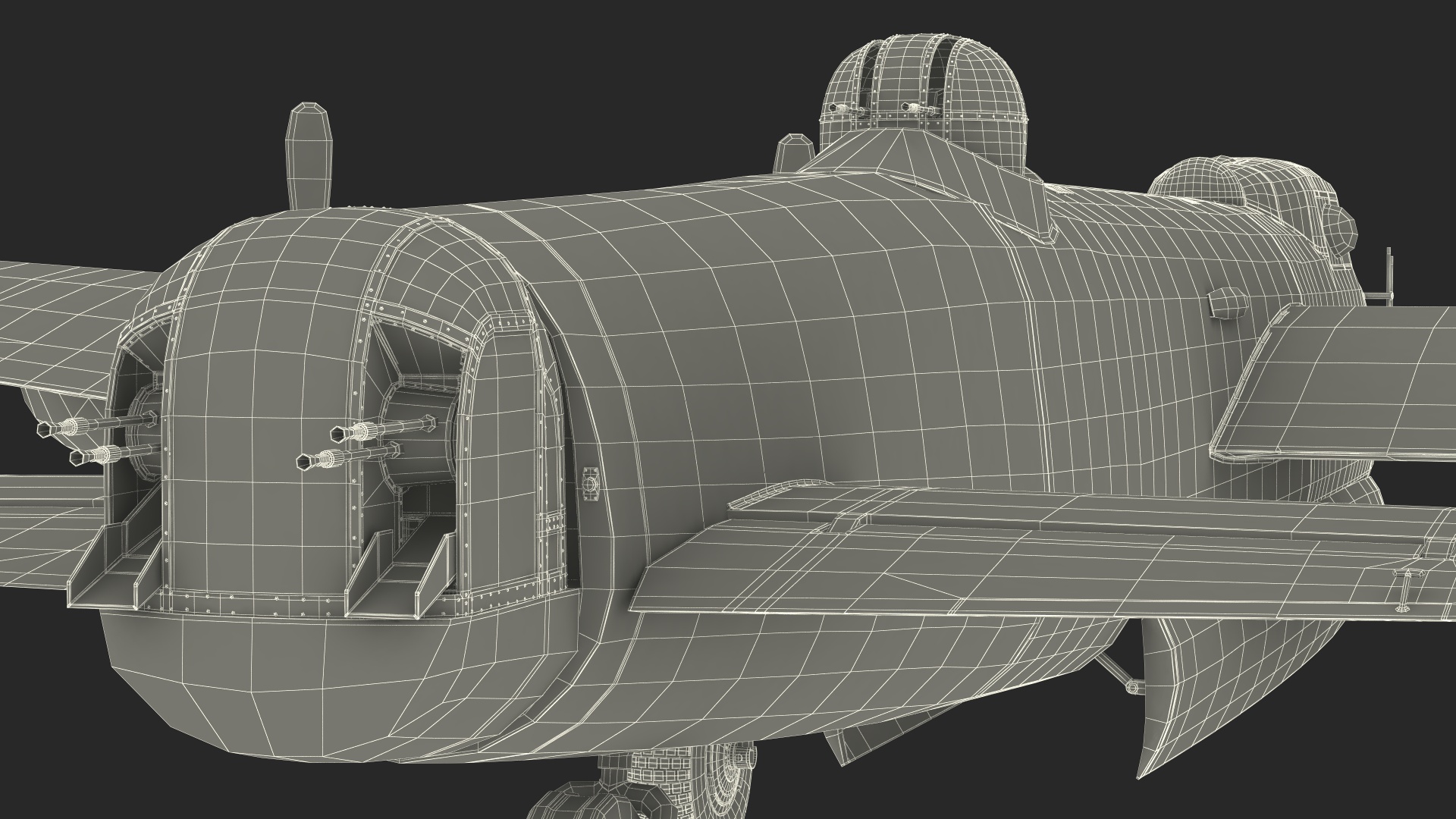 3D model Avro Lancaster Four Engined Heavy Bomber