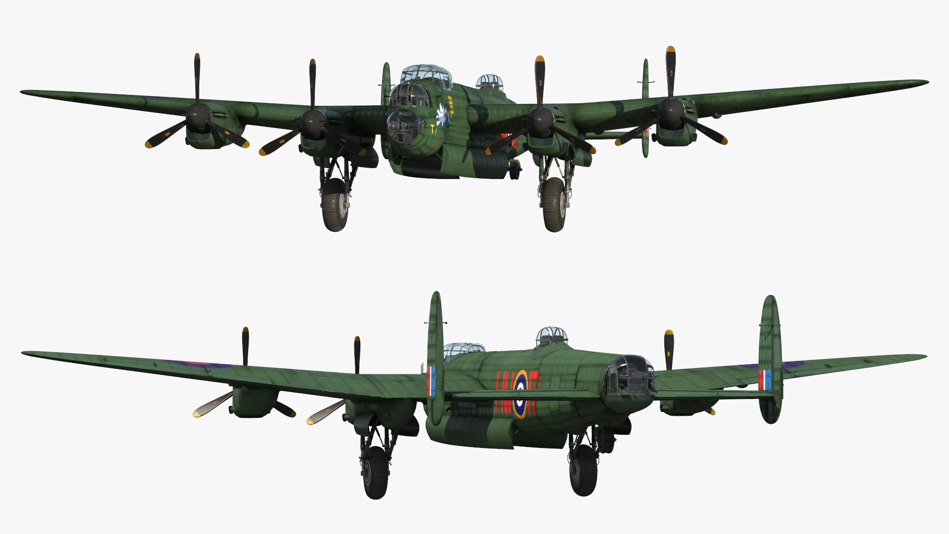 3D model Avro Lancaster Four Engined Heavy Bomber