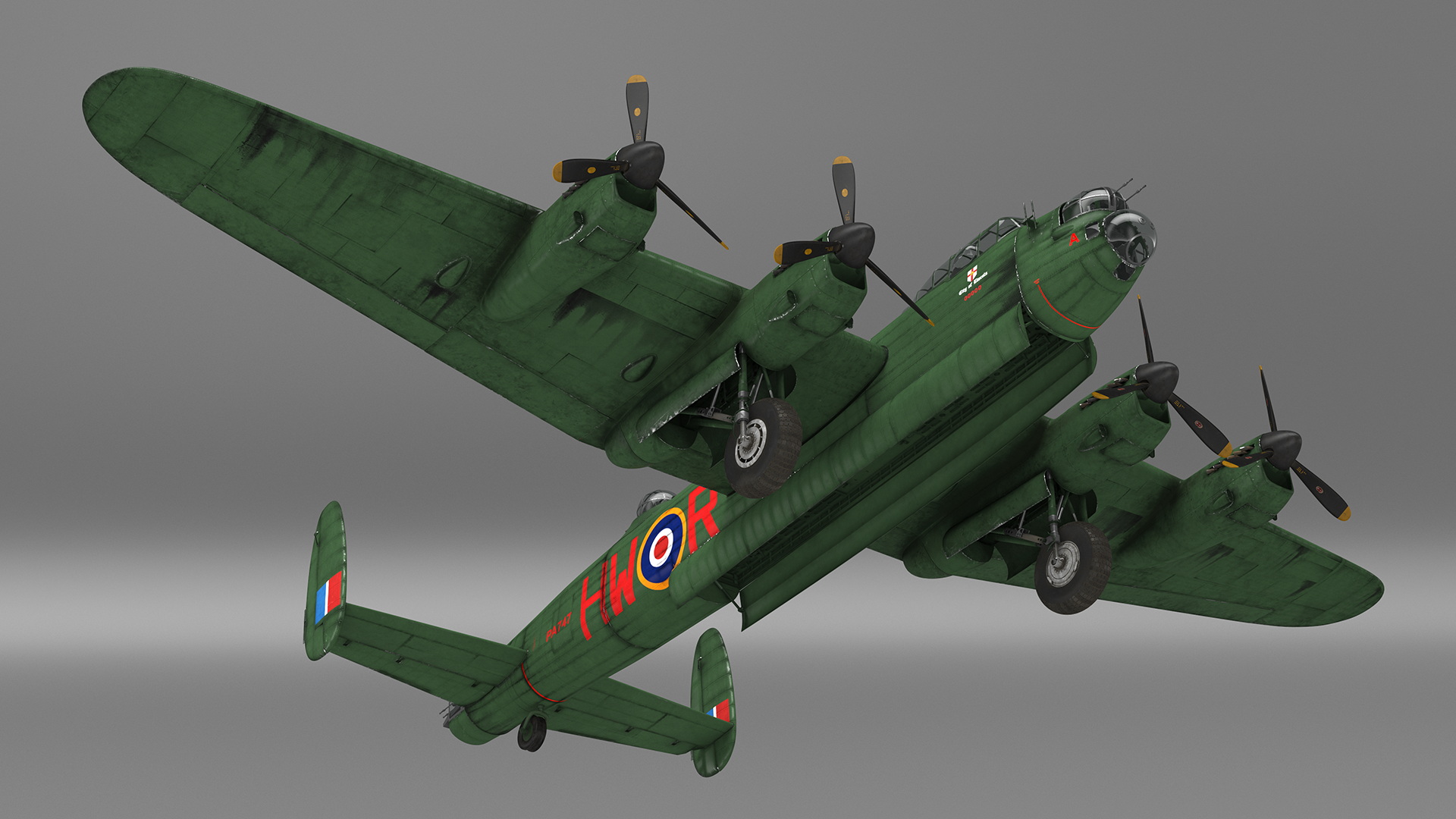 3D model Avro Lancaster Four Engined Heavy Bomber