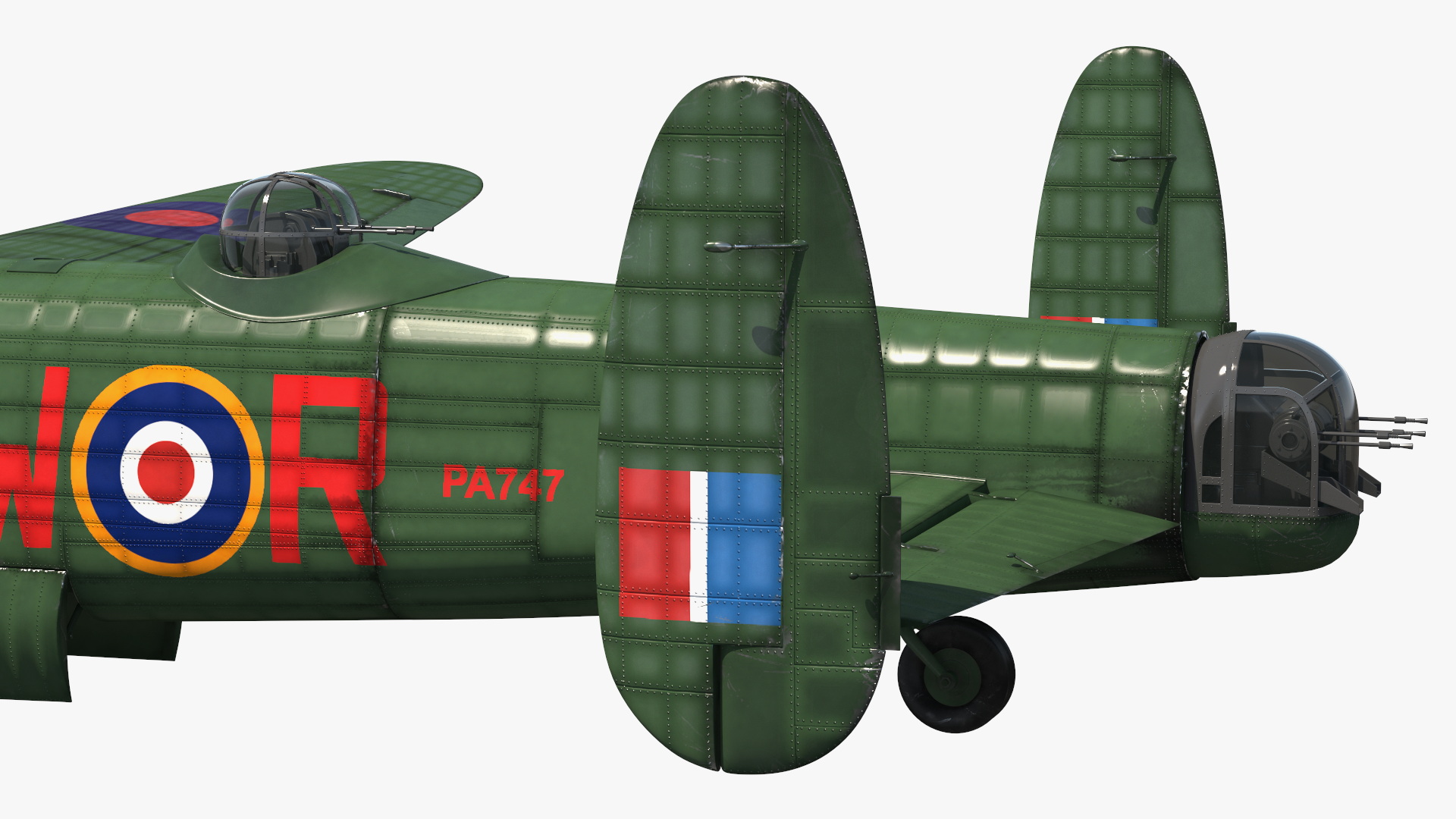 3D model Avro Lancaster Four Engined Heavy Bomber