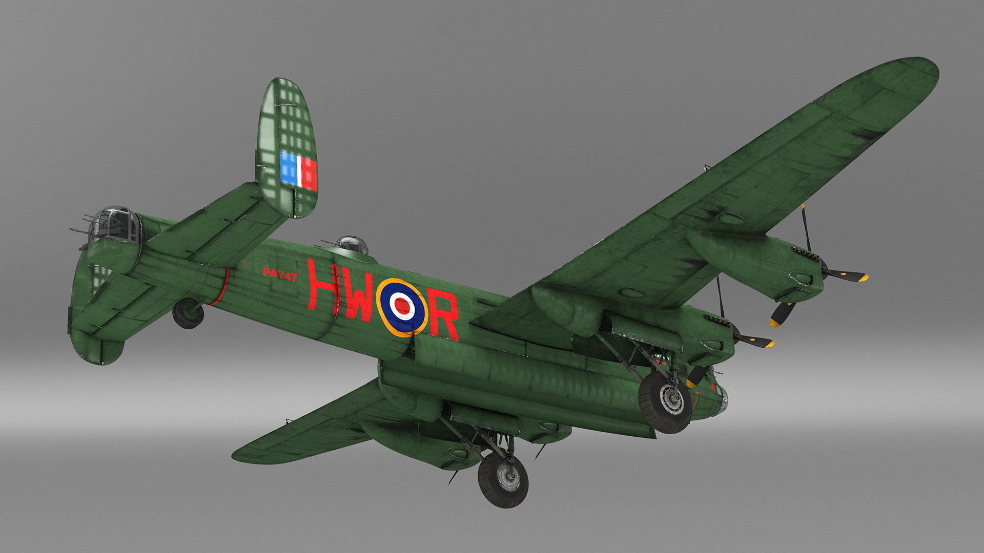 3D model Avro Lancaster Four Engined Heavy Bomber