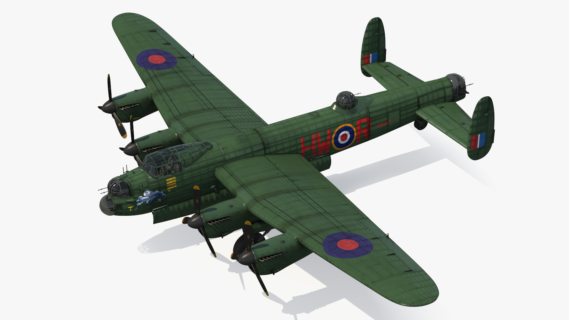 3D model Avro Lancaster Four Engined Heavy Bomber