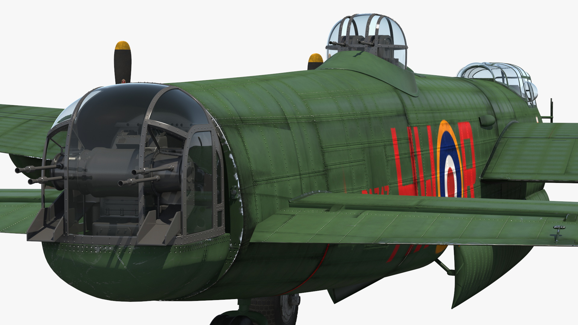 3D model Avro Lancaster Four Engined Heavy Bomber