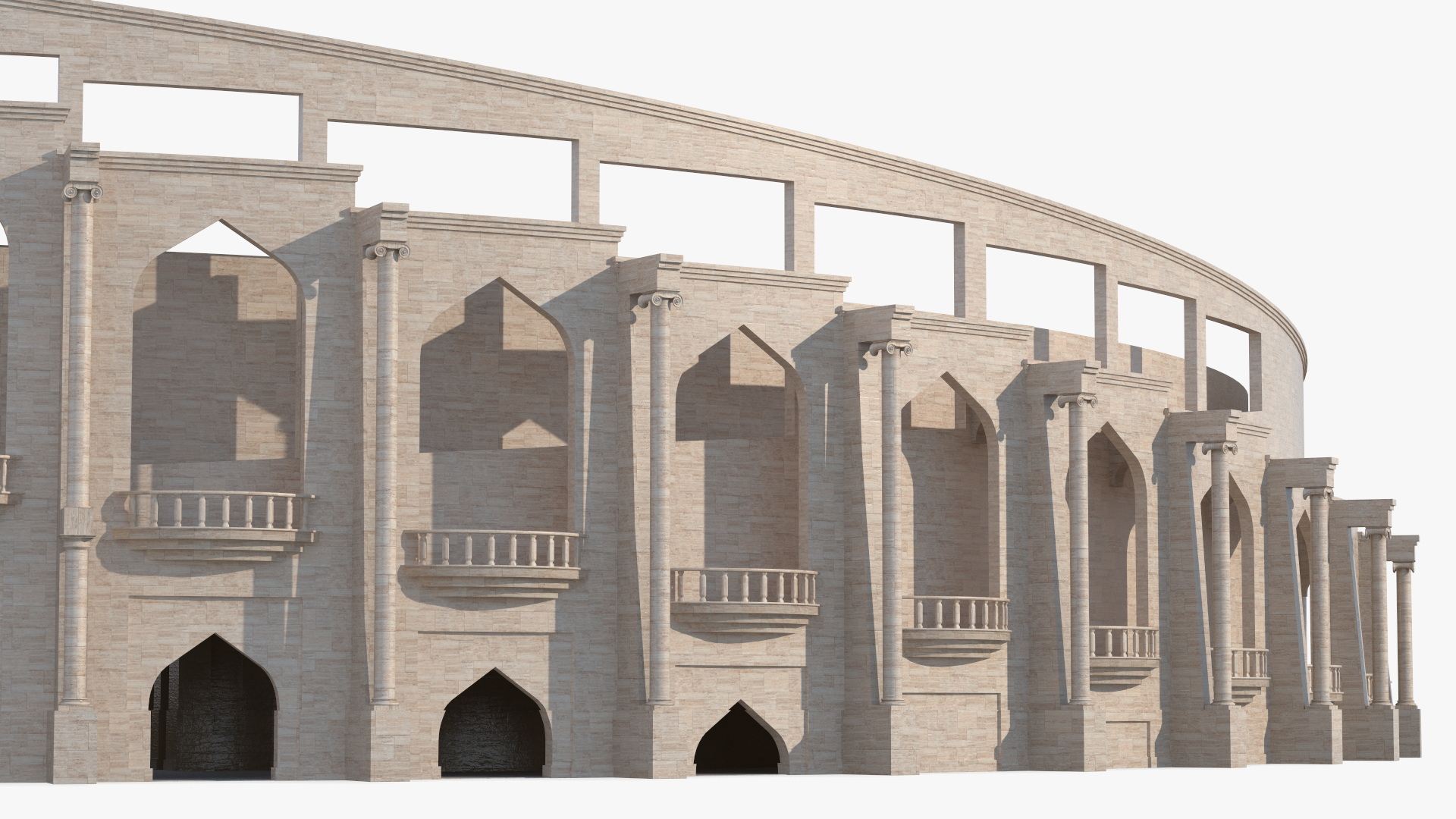 Katara Amphitheater Structure 3D model