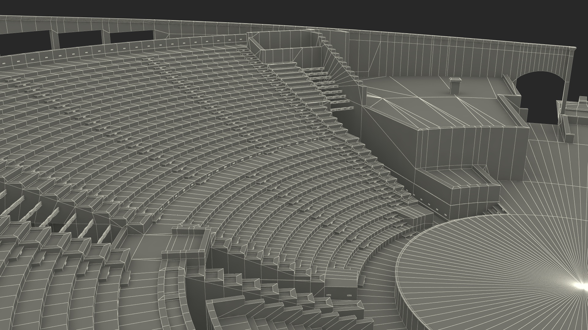 Katara Amphitheater Structure 3D model