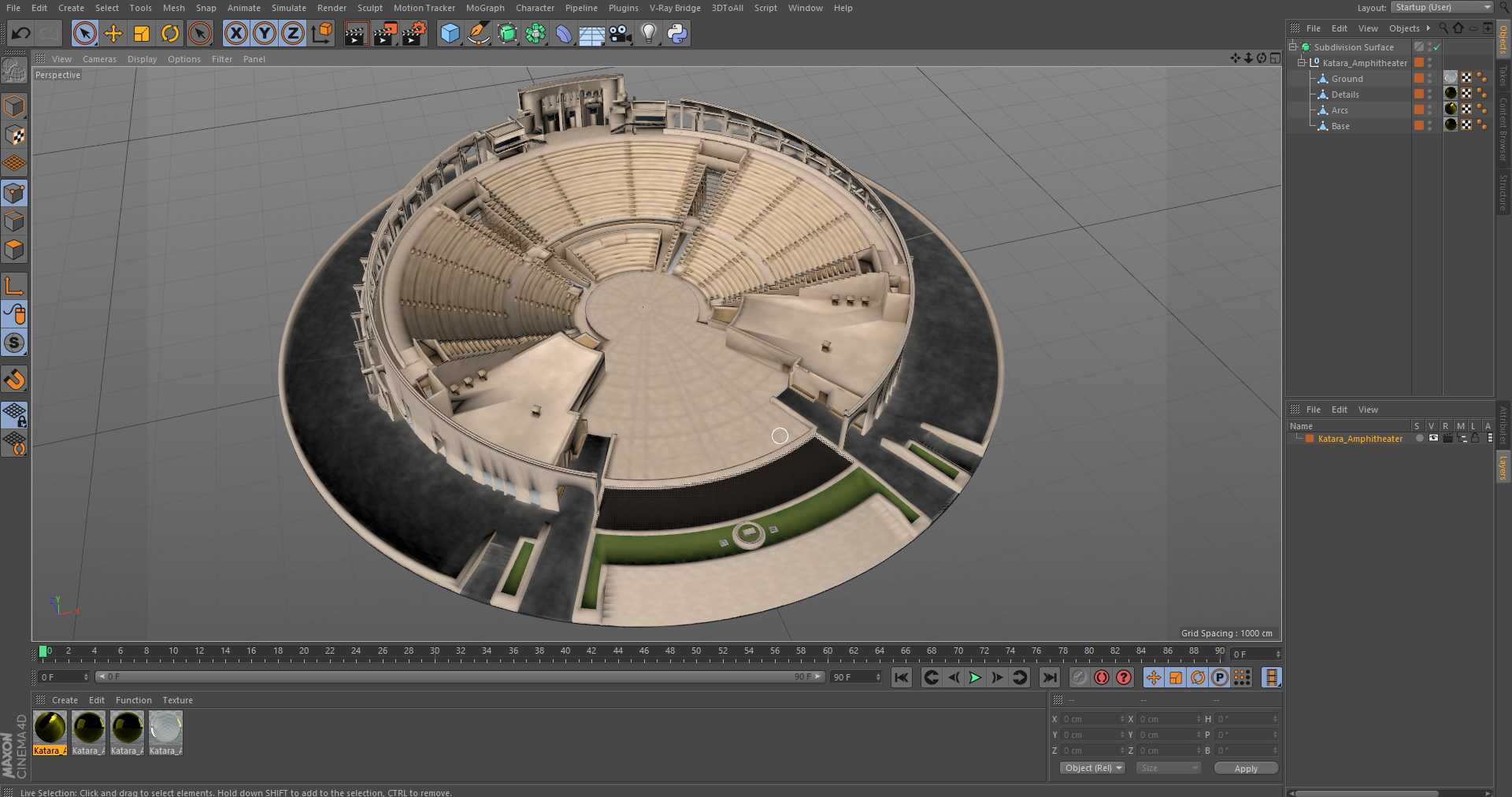 Katara Amphitheater Structure 3D model