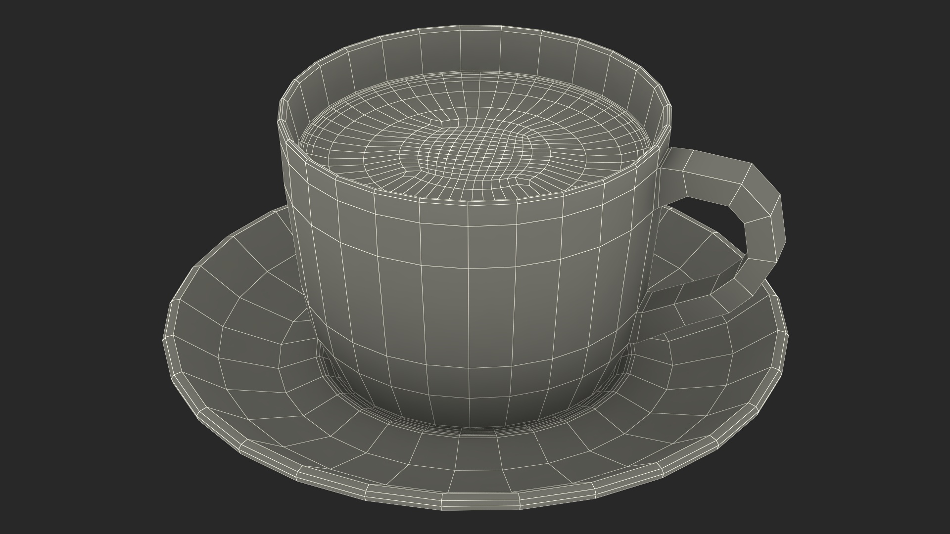 Coffee Cup with Saucer 3D