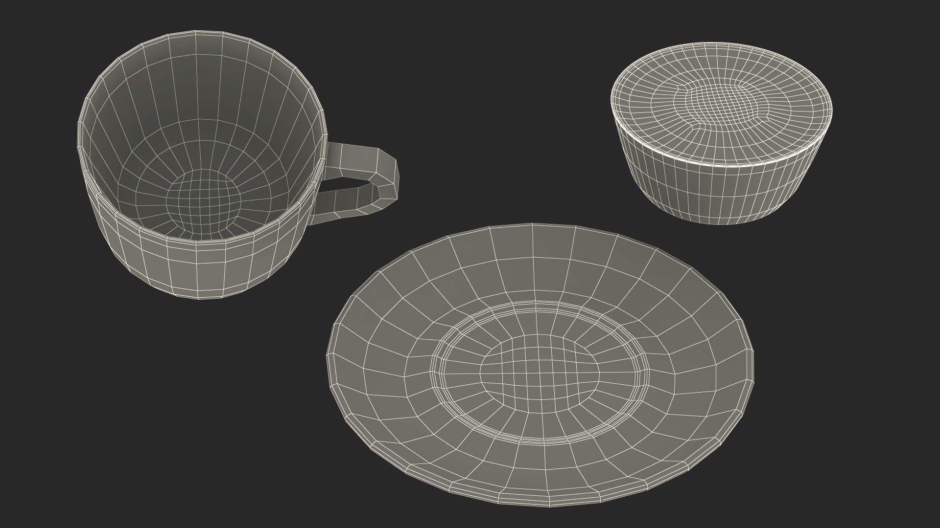 Coffee Cup with Saucer 3D