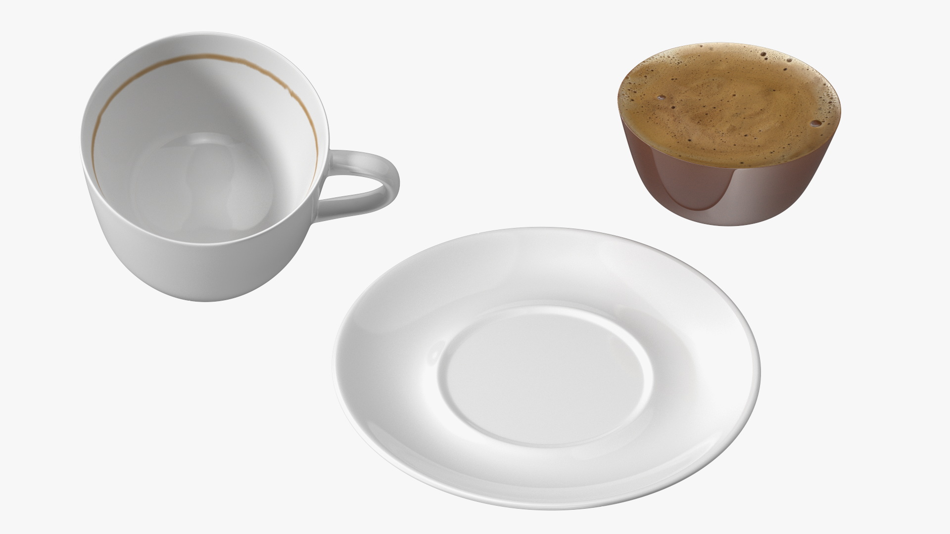 Coffee Cup with Saucer 3D