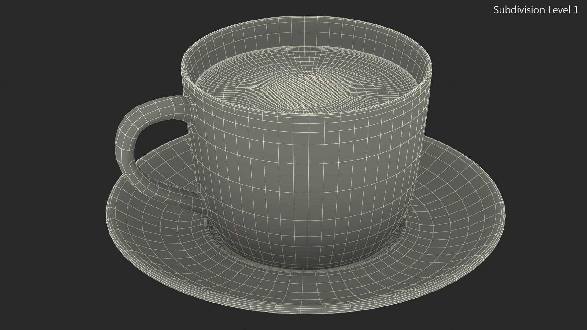 Coffee Cup with Saucer 3D