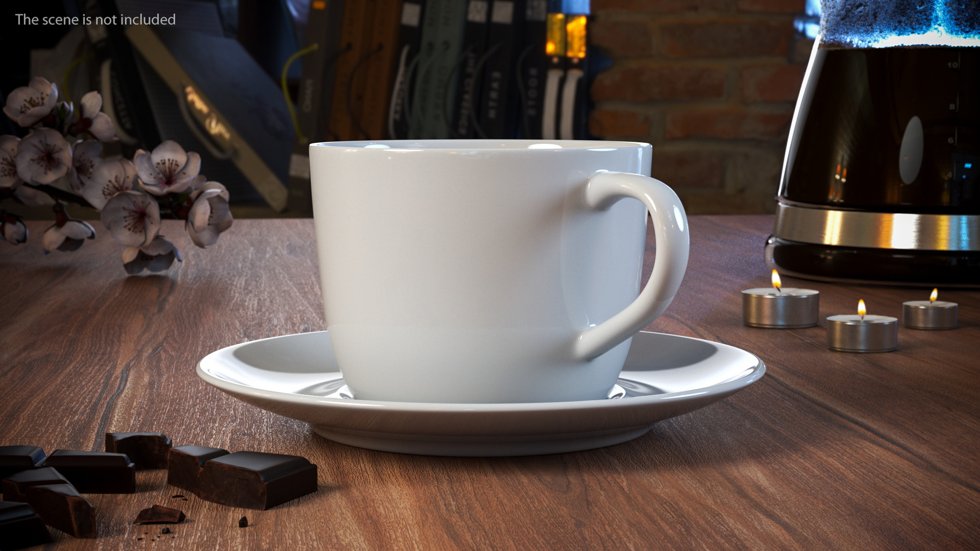 Coffee Cup with Saucer 3D