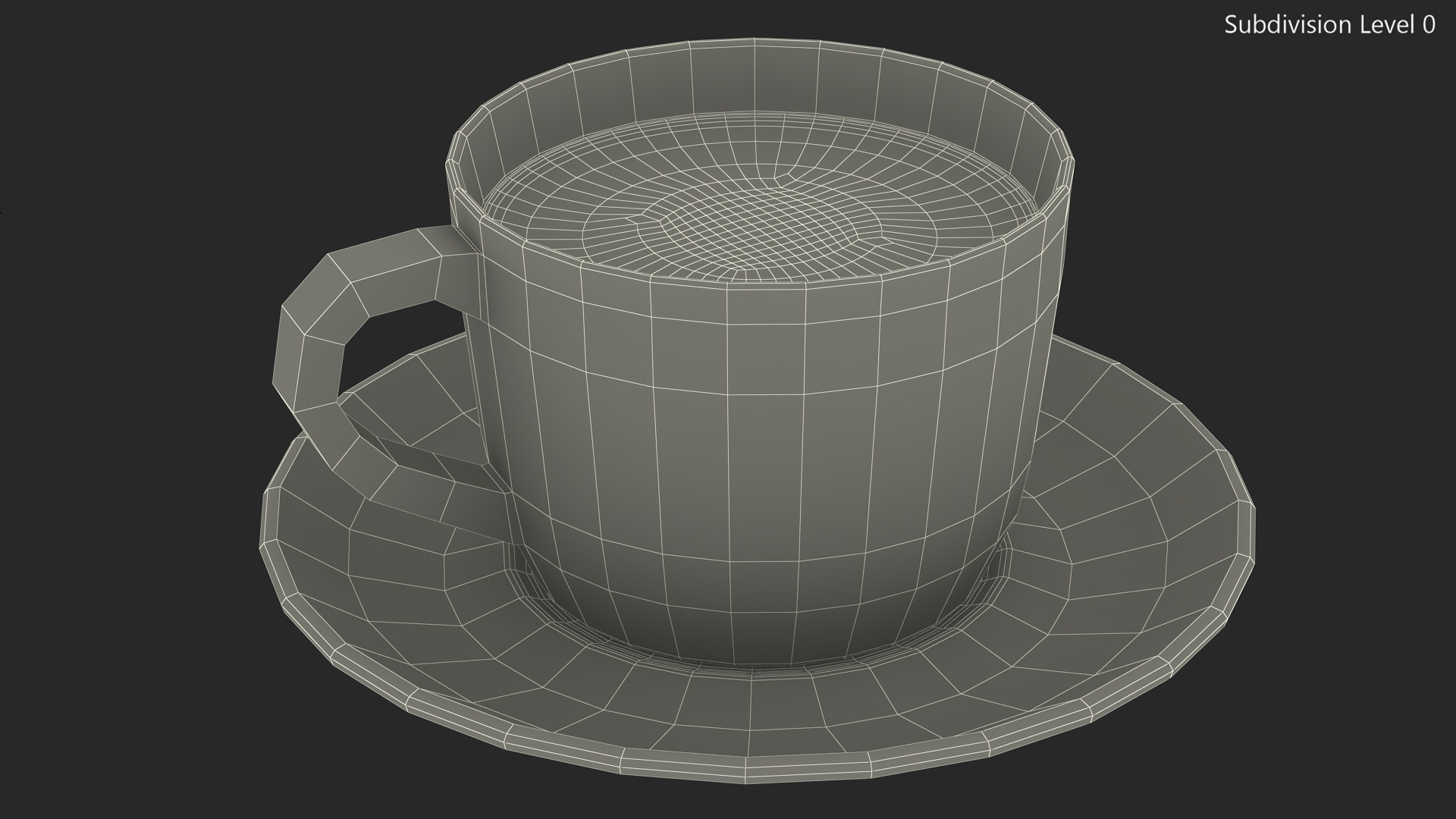 Coffee Cup with Saucer 3D