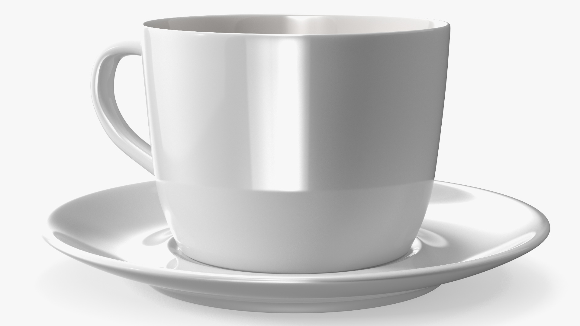 Coffee Cup with Saucer 3D