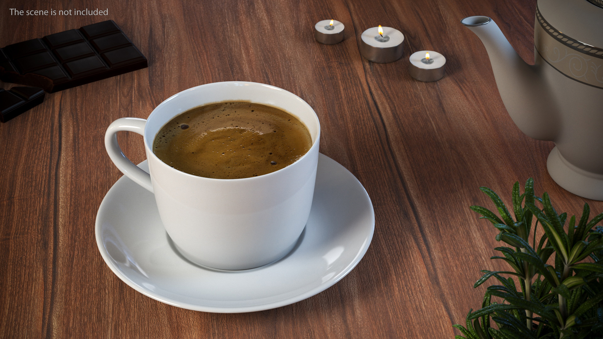 Coffee Cup with Saucer 3D