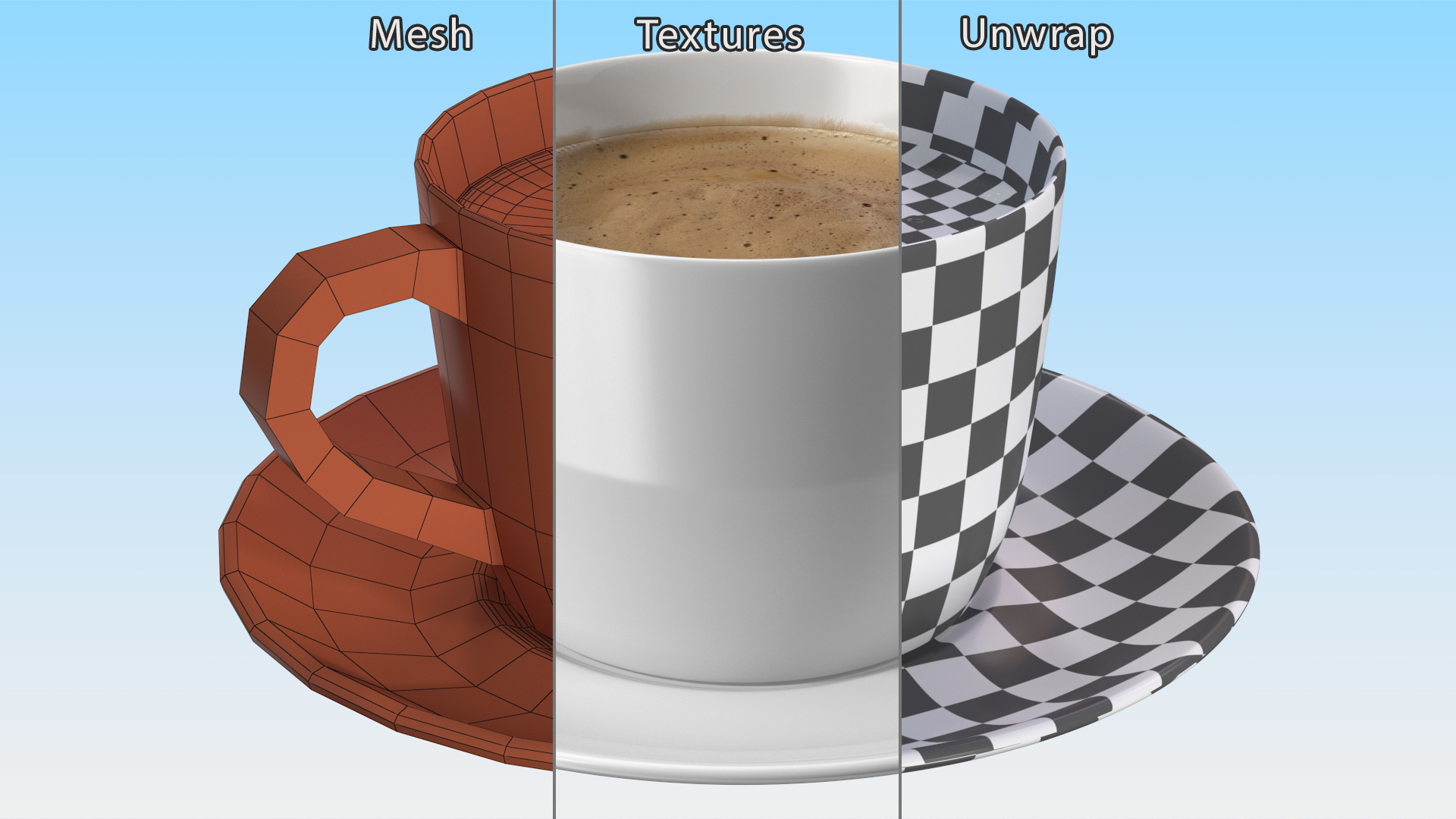 Coffee Cup with Saucer 3D