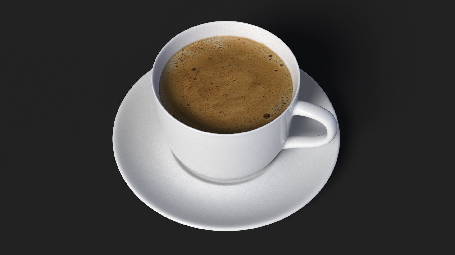 Coffee Cup with Saucer 3D